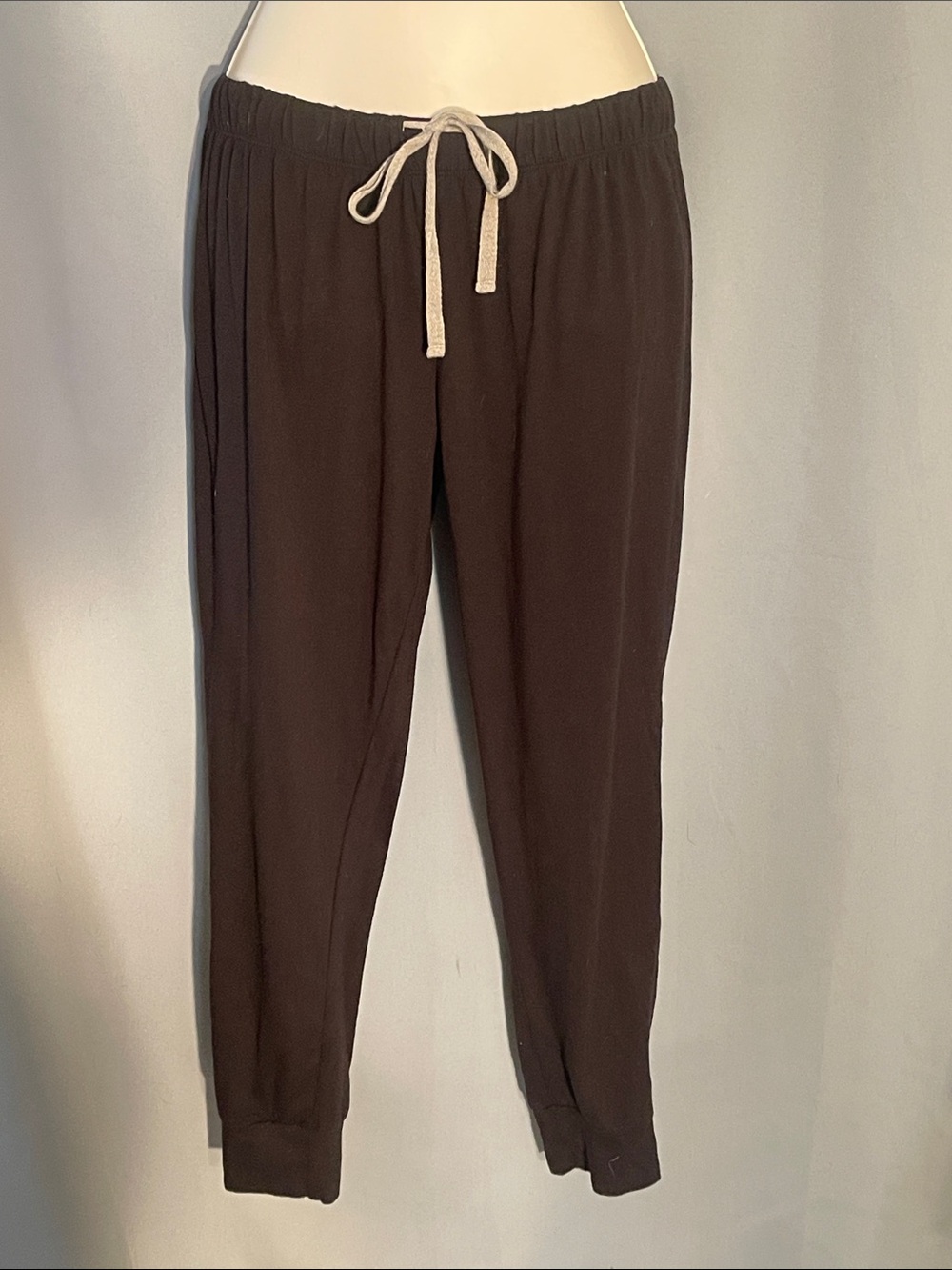 Juicy Couture Men's Brown Drawstring Joggers with Cream Tie